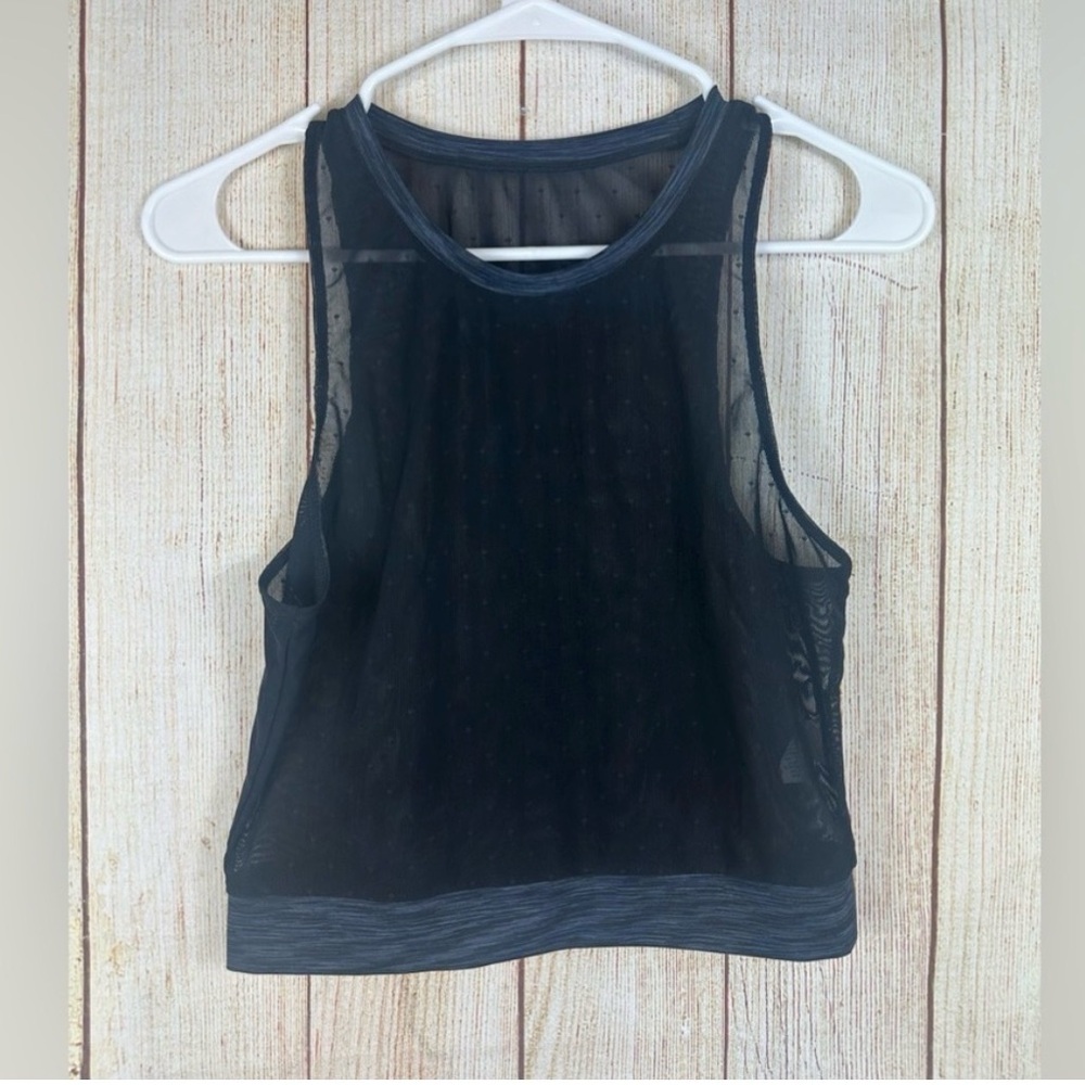 ZYIA Black Mesh Sports Bra & Tank Set - Picture 5 of 6